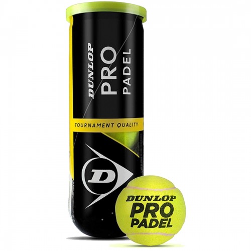 Dunlop Pelota Pádel Pro, Bote 3 Pelotas, Oficial, Liga