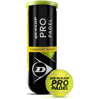 Dunlop Pelota Pádel Pro, Bote 3 Pelotas, Oficial, Liga