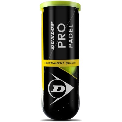 Dunlop Pelota Pádel Pro, Bote 3 Pelotas, Oficial, Liga