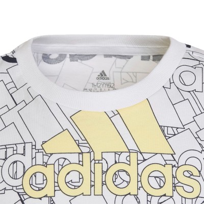 Adidas Cam M/c Logo Camiseta M/c Infantil ADHG6835_BLANC