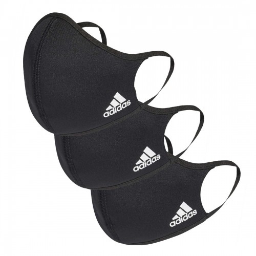 Adidas, Mascarilla Deportiva, 2 Capas, Unisex, Negro, Uso