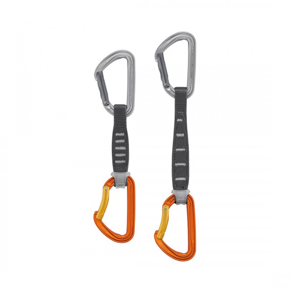 Petzl, Spirit Express Cinta Completa, Mosquetón, Recto y Curvo