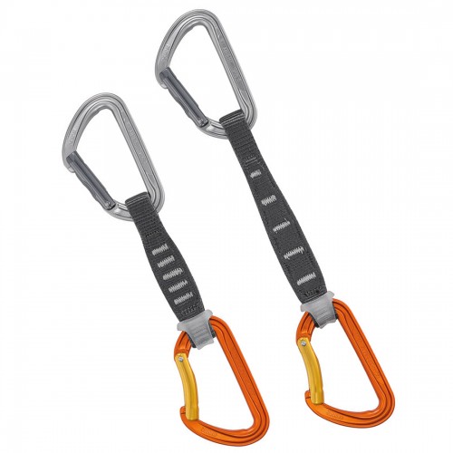 Petzl, Spirit Express Cinta Completa, Mosquetón, Recto y Curvo