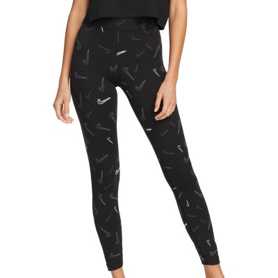 Nike, High Waist Tight AOP Print, Malla, Larga, Sportwear