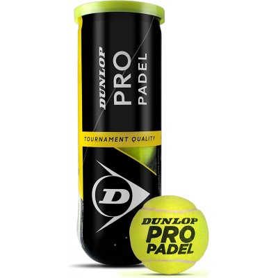 Dunlop Pelota Pádel Pro, Caja de 24 Botes, Bote 3 Pelotas