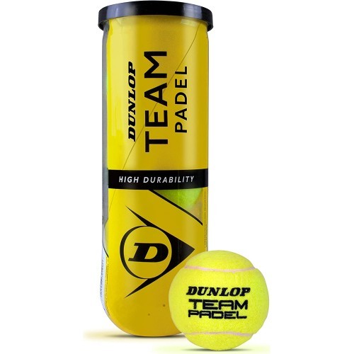 Dunlop, Caja de 24 Botes, Bote 3 Team, Padel, Pelota, 100%