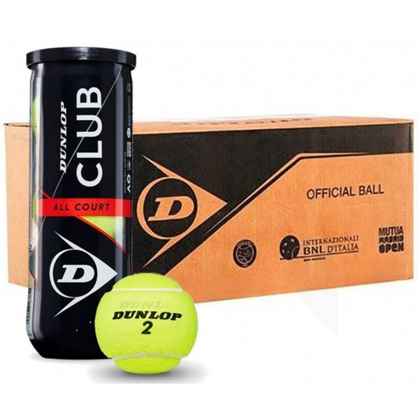 Dunlop, Club All Court, Caja 24 Botes, Bote 3, Pelotas, Tenis